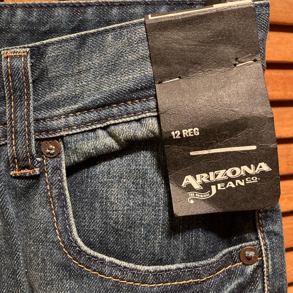 Arizona Straight Fit Blue Denim Jeans - Picture 7 of 13